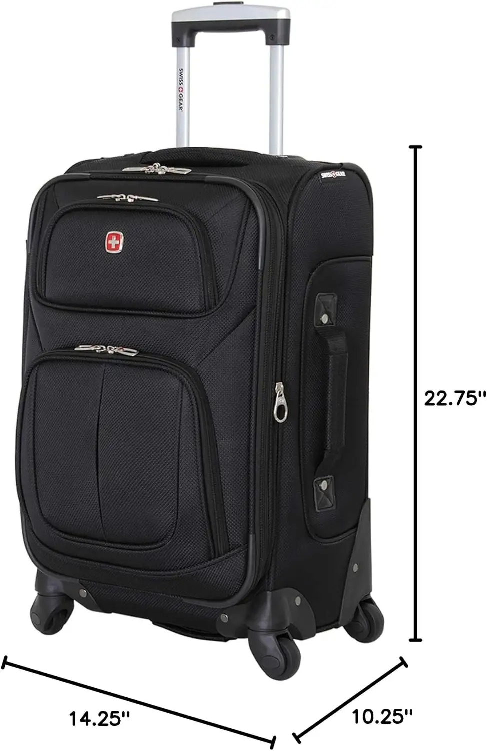 SwissGear Sion Softside Expandable Luggage, Black, Carry-On 21-Inch - 71ic6QnR9XL._AC_SL1500_
